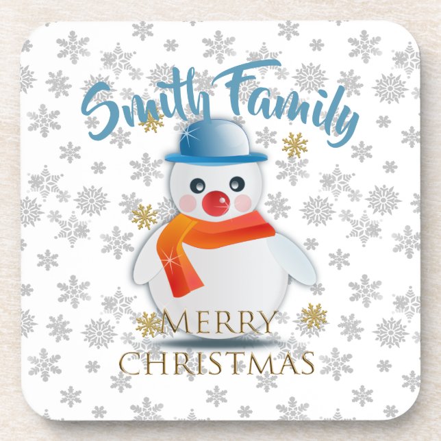 Posavasos Cute Snowman (Frente)