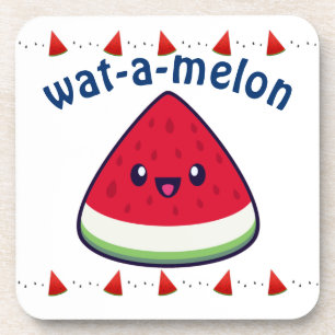 Posavasos Cute Sonriente sandía Kawaii