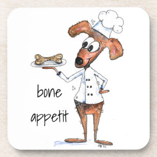 Posavasos Cute Whimsical Dog Chef