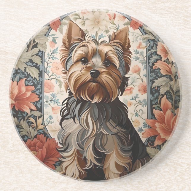 Posavasos Cute Yorkie | Retrato Terrier de Yorkshire (Frente)