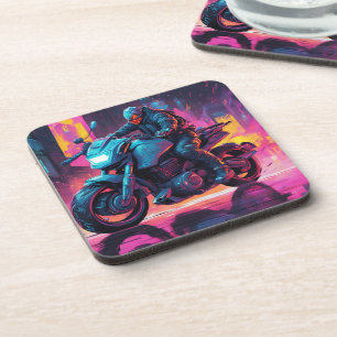 Posavasos Cyberpunk- capuchas con espalda de corcho - conjun