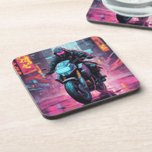 Posavasos Cyberpunk- capuchas con espalda de corcho - conjun