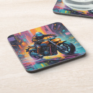 Posavasos Cyberpunk- capuchas con espalda de corcho - conjun