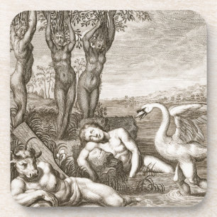 Posavasos Cygnus transformado en un Siste del cisne y del