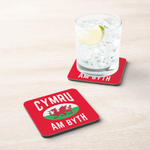 Posavasos Cymru Am Bythe Wales Flag Orgulloso Gales Vintage 