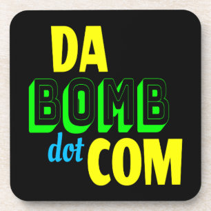 Posavasos Da Bomb dot com Novelty Funny Retro 90s