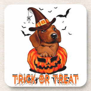 Posavasos Dachshund Halloween Trick O Tremendo Gran Regalo D
