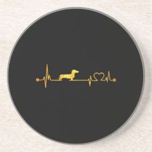 Posavasos Dachshund Heartbeat