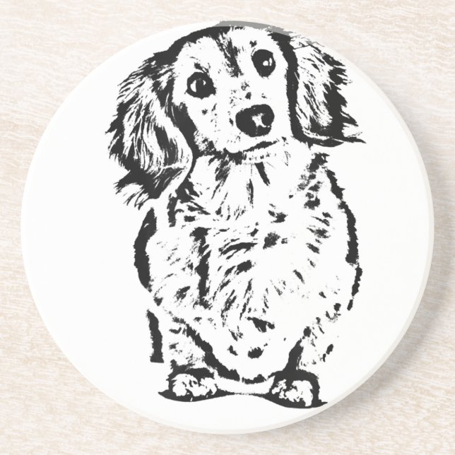 Posavasos Dachshund Hover Lover Regalo Doxie Mom Dad Cute (Frente)