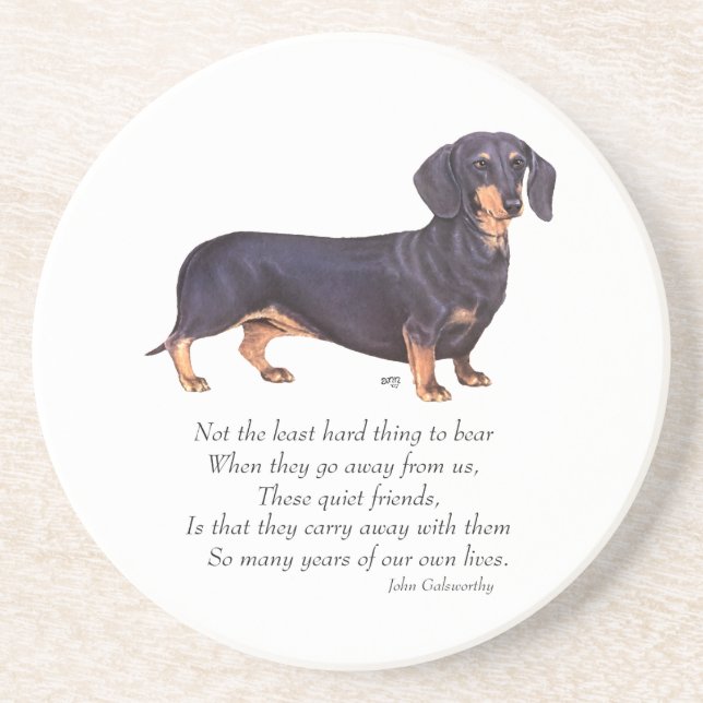 Posavasos Dachshund Puente del Arcoíris (Frente)