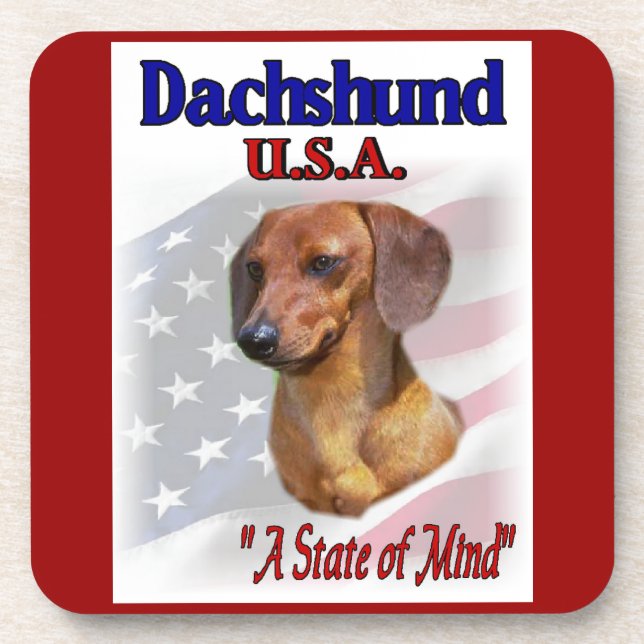 Posavasos Dachshund USA (Frente)