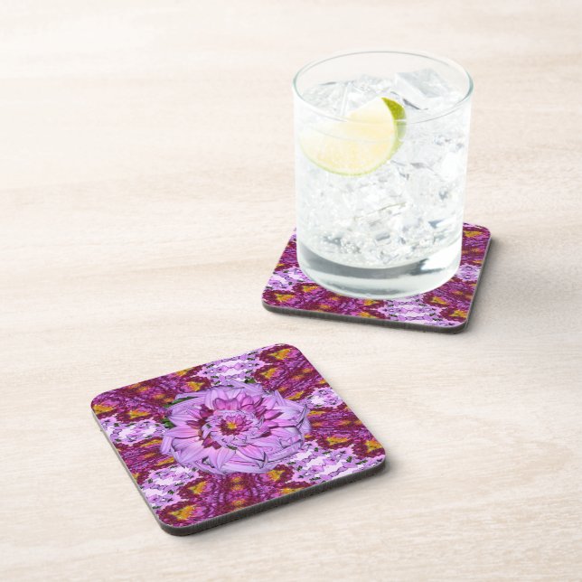 Posavasos Dahlia Flowers CORK COASTERS conjunto de 6 (Lado Derecho)