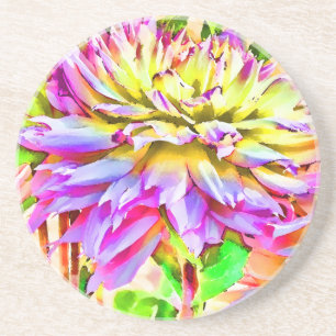 Posavasos Dahlia Gift de acuarela digital