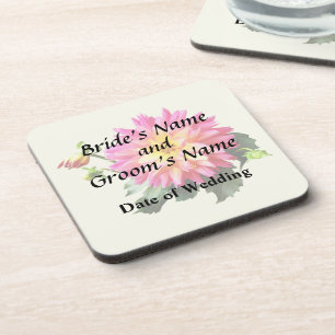 Posavasos Dahlia Rosa Intenso y Amarillo