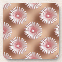 Posavasos Daisies rosados Conjunto de escayas plásticas