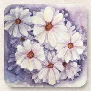 Posavasos Daisy africano de lavanda de 6 tiras de corcho
