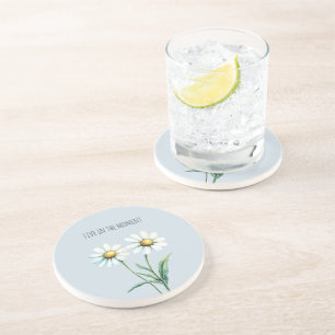 Posavasos Daisy Flowers Vive en el momento