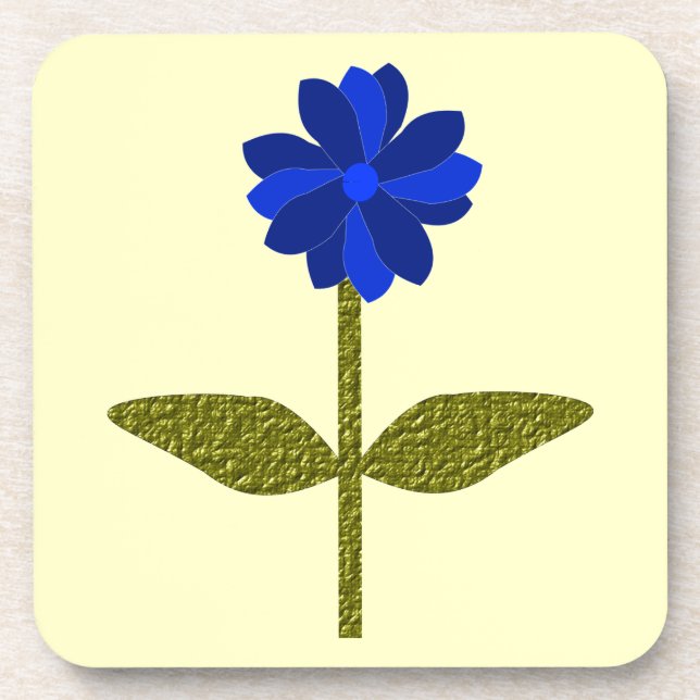 Posavasos Daisy Ocean Blue Cork Coaster (Frente)