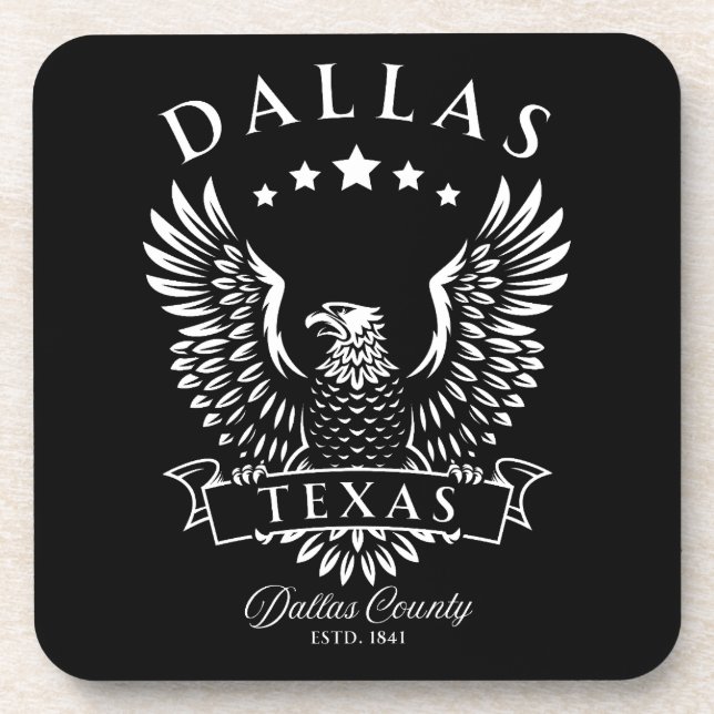 Posavasos Dallas Texas Vintage Eagle (Frente)
