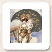 dama del art nouveau artista diseñadora hongo trip