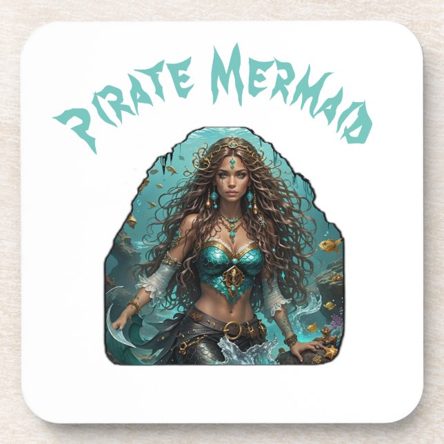 Posavasos Dama Sirena Pirata Thunder_Cove (Frente)