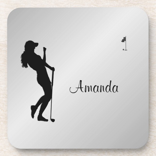 Posavasos Damas Golfer Personal (Frente)