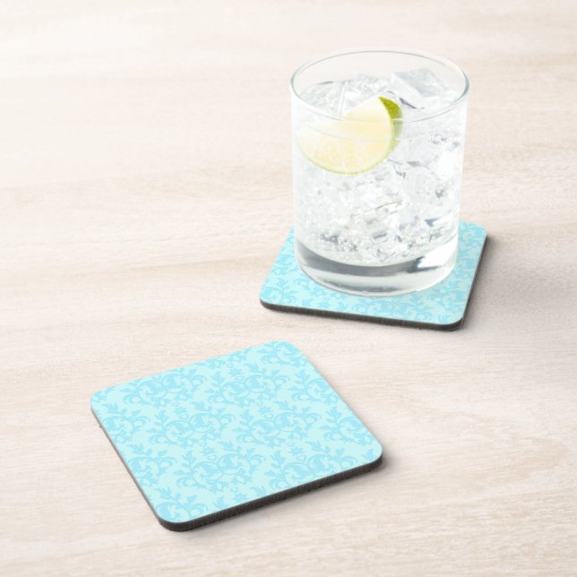 Posavasos Damask azul pálido "Kangaroo Paws" conjunto de 6 g (Lado Derecho)