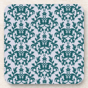 Posavasos Damask profundamente verde azulado "Kangaroo Paws"
