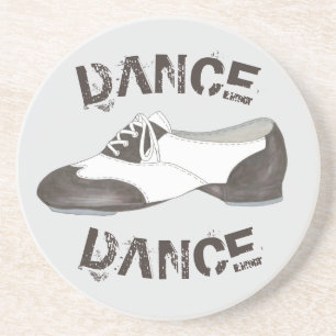 Posavasos DANCE Tap Shoe Tapdance Teacher Black White Studio