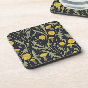 Posavasos Dandelions, verde, amarillo y negro