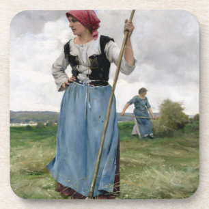 Posavasos Dando vuelta al heno (aceite en lona)