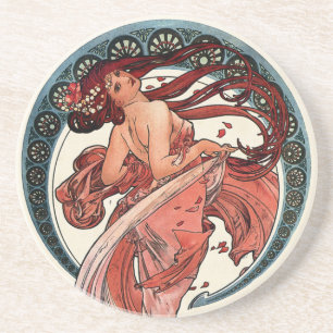 Posavasos Danza de Alfons Mucha 1898
