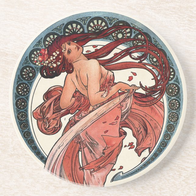 Posavasos Danza de Alfons Mucha 1898 (Frente)