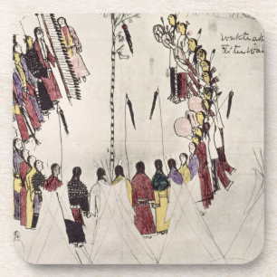 Posavasos Danza del cuero cabelludo o danza de la victoria