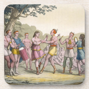 Posavasos Danza india canadiense por la tarde (engra del