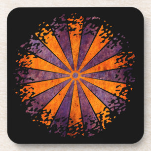 Posavasos DARTboard brillo - 1 naranja Violet Grunge