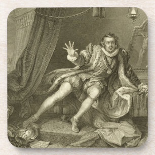 Posavasos David Garrick (1717-79) como Richard III, acto V