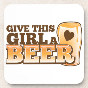 Posavasos Dé a este chica un ND de la cerveza