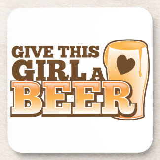 Posavasos Dé a este chica un ND de la cerveza