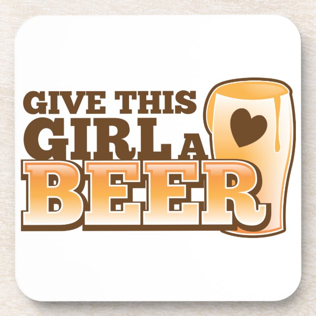 Posavasos Dé a este chica un ND de la cerveza (Frente)