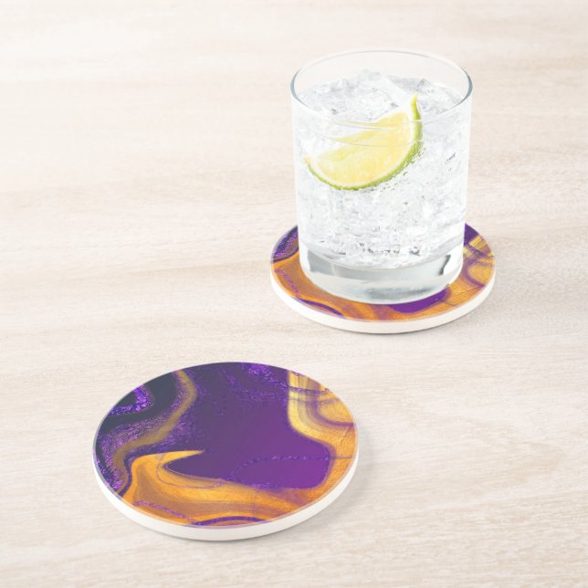 Posavasos de Amatista Dorada (Lado)