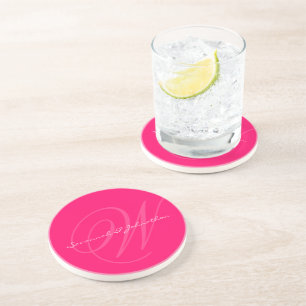 Posavasos de aniversario de boda con monograma fuc