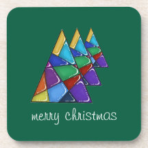 Posavasos de árbol de Navidad con patchwork colori