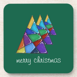Posavasos de árbol de Navidad con patchwork colori