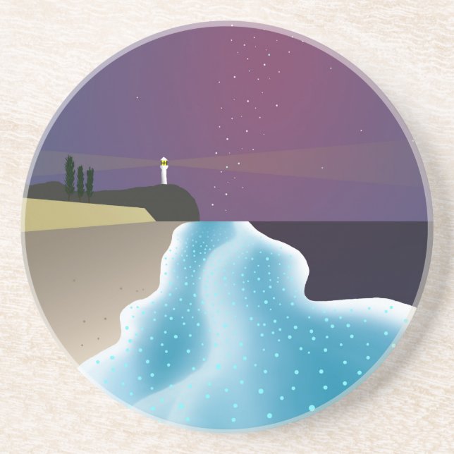 POSAVASOS DE ARENISCA 夜光虫 (エメラルドグリーンバージョン) (Frente)