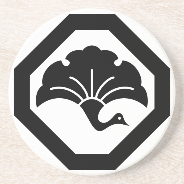 POSAVASOS DE ARENISCA 隅 切 り 角 に 杏 銀 (Frente)