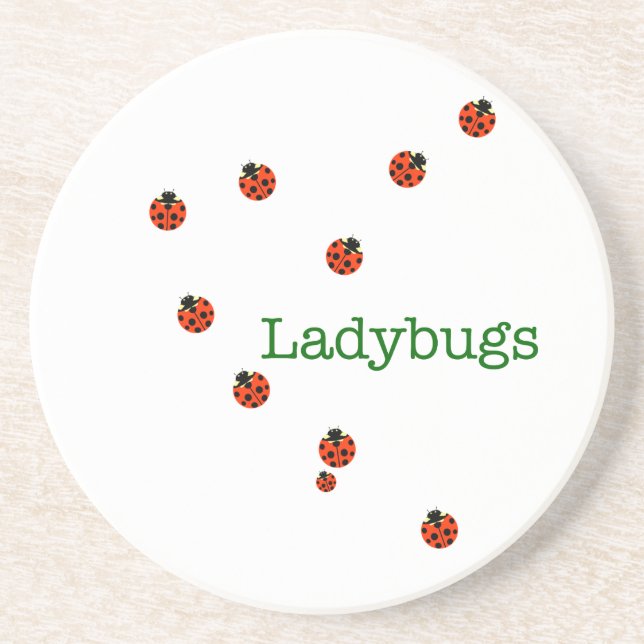 Posavasos De Arenisca 10 ladybugs (Frente)