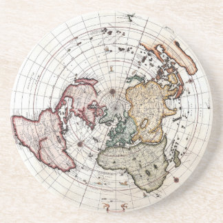 Posavasos De Arenisca 18' mapa polar del siglo del th