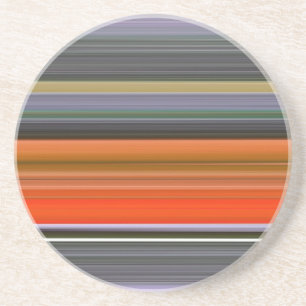 Posavasos De Arenisca #1 abstracto: Naranja y gris