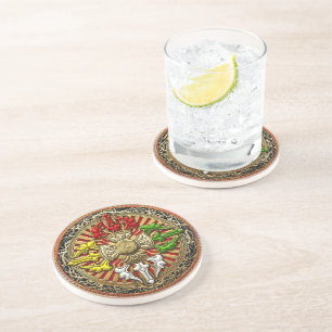 Posavasos De Arenisca [200] Dorje Mandala doble tibetano